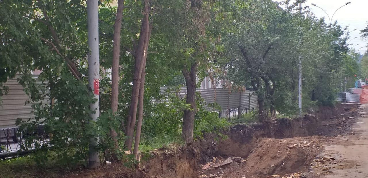 Ход ремонтных работ на улице Бажова.