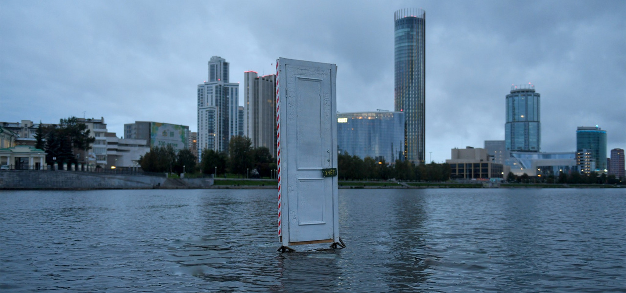 Дверь с&nbsp;городского пруда убрали спустя несколько часов. &laquo;Акватория загрязнена арт-объектом&raquo;