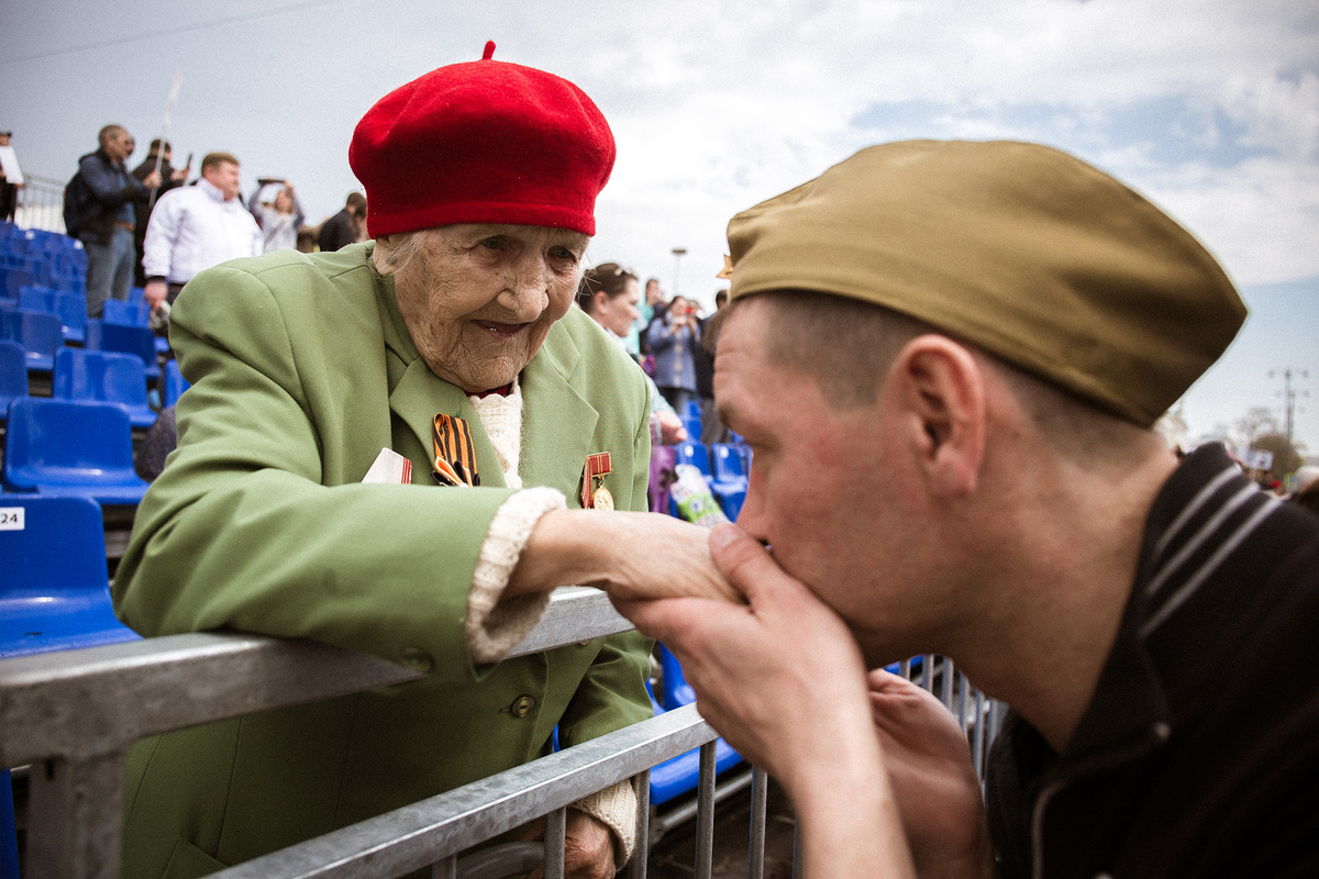 Во время акции «Бессмертный полк». 9 мая. Во время акции «Бессмертный полк». 9 мая.