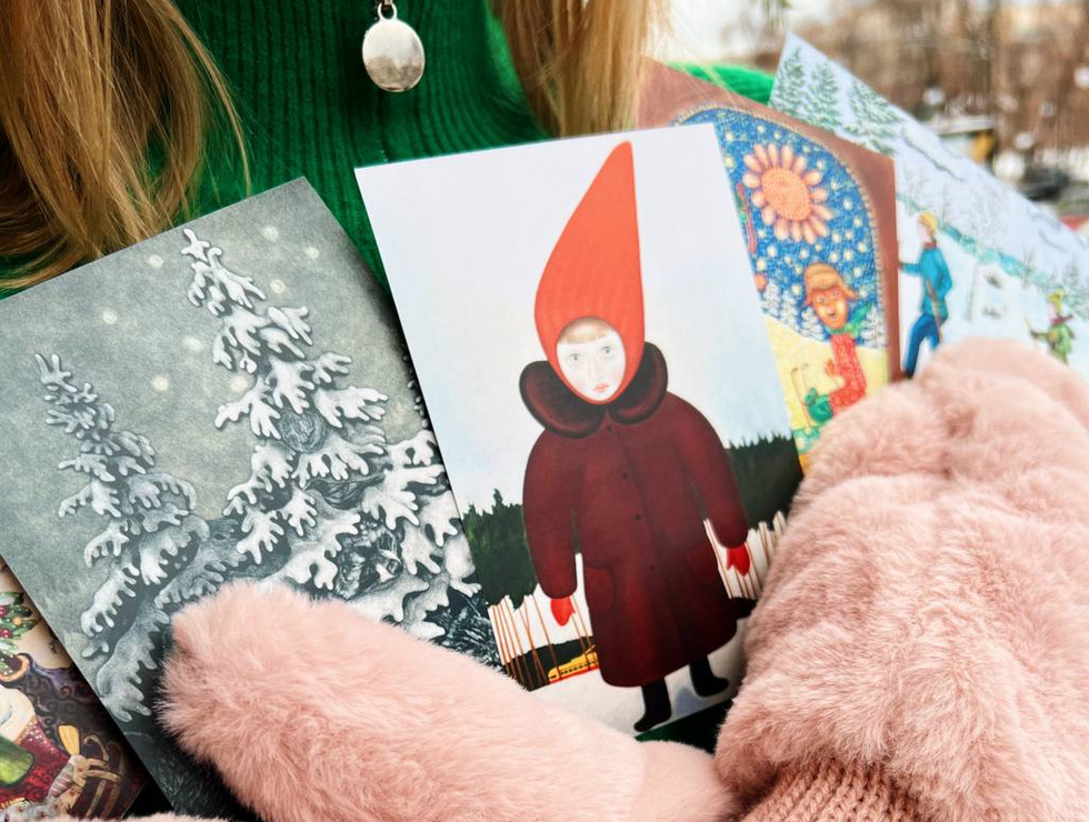 Модная уральская кофейня выпустила новогодние открытки с&nbsp;картинами известных художников
