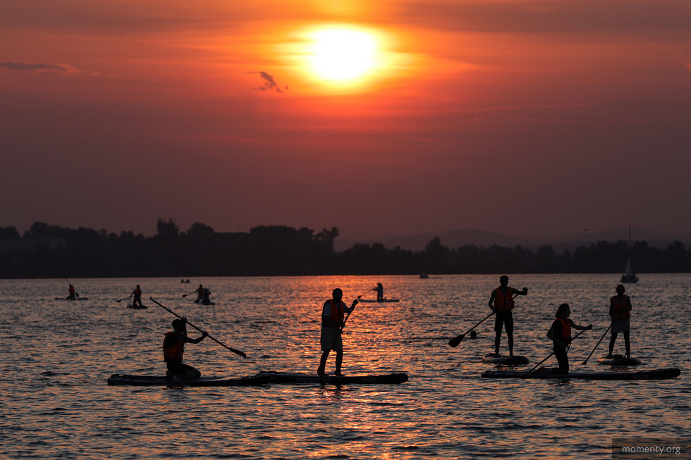 Горожане устроят массовый заплыв на сапах во время заката Горожане устроят массовый заплыв на сапах во время заката
