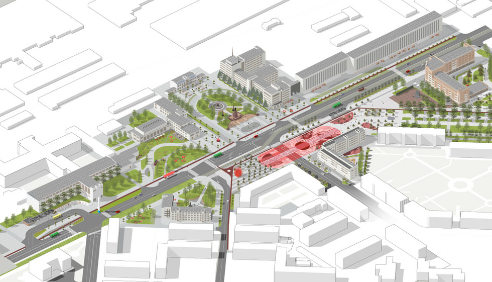 Архитекторы представили план масштабной перестройки площади Первой Пятилетки