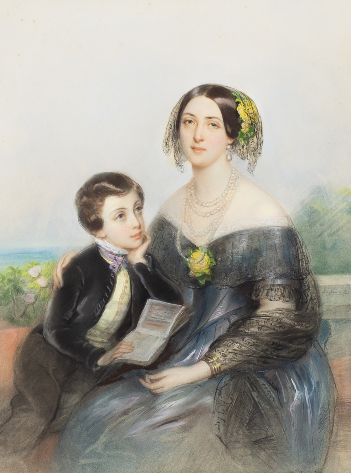 «Портрет Авроры Карловны Демидовой с сыном», выполненный французской художницей Лаурой де Леомениль (1806—1866 года) «Портрет Авроры Карловны Демидовой с сыном», выполненный французской художницей Лаурой де Леомениль (1806—1866 года)