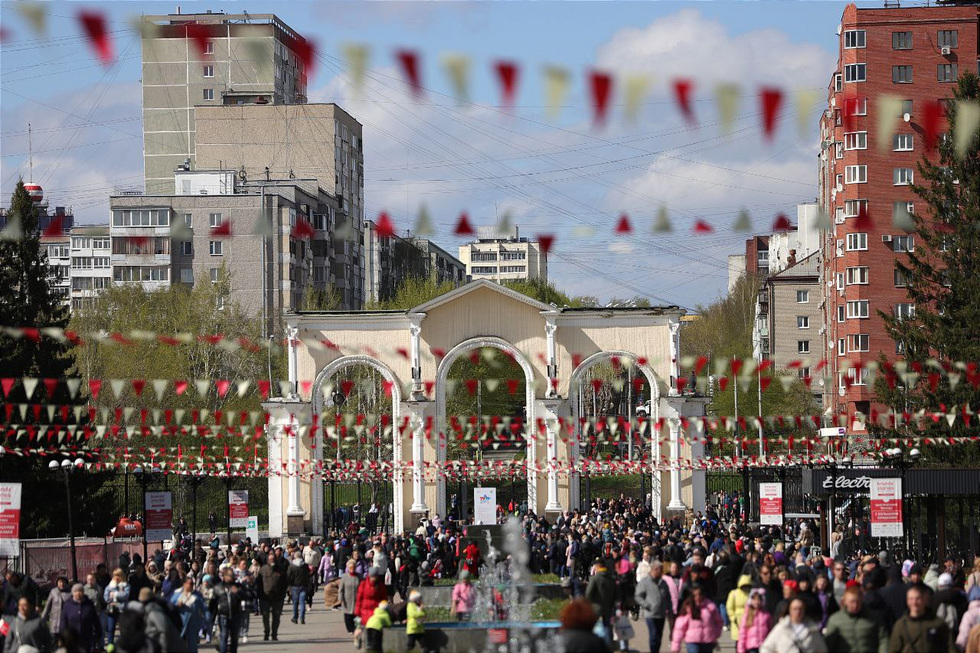 Парк Маяковского стал единственной праздничной площадкой на&nbsp;9&nbsp;Мая. Фото