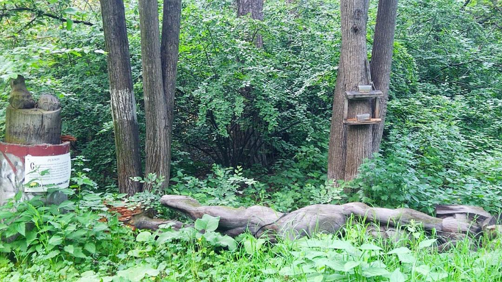 Деревянные идолы продолжают разваливаться в одном из парков Екатеринбурга Деревянные идолы продолжают разваливаться в одном из парков Екатеринбурга