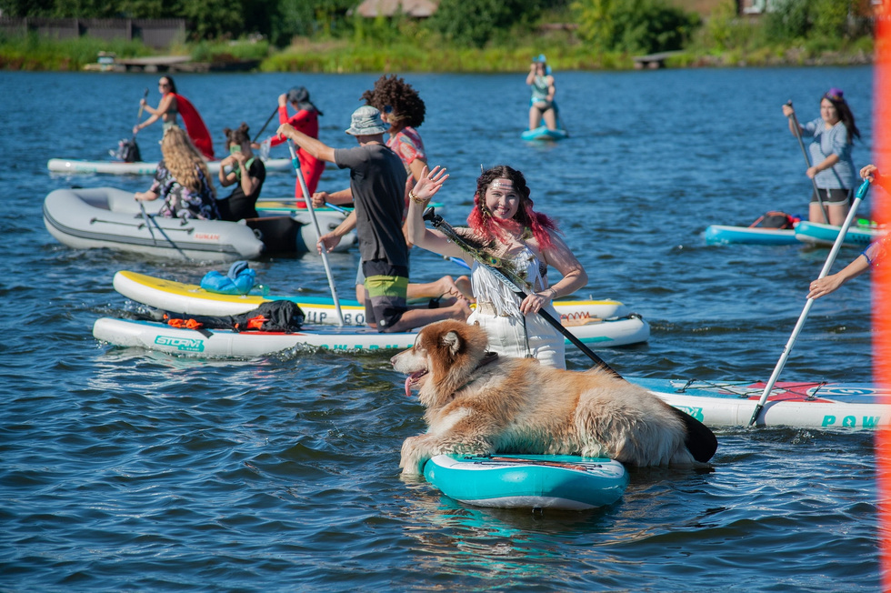 Под Екатеринбургом пройдет массовый заплыв с собаками на сапах Под Екатеринбургом пройдет массовый заплыв с собаками на сапах